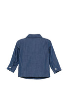 Camicia per bambina Balmain Kids blu scuro con bottoni - Rubino Kids