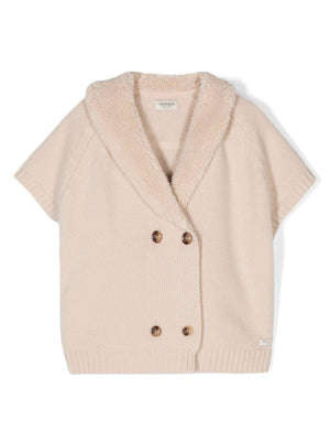 Camicia per bambina Donsje beige con chiusura doppiopetto