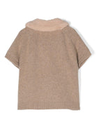 Camicia per bambina Donsje marrone con chiusura doppiopetto - Rubino Kids