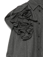 Camicia per bambina Douuod Kids grigia con volant - Rubino Kids