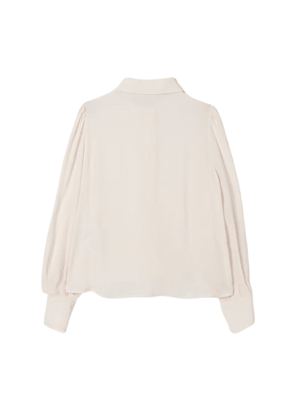 Camicia per bambina Elisabetta Franchi La Mia Bambina beige con colletto classico - Rubino Kids