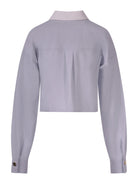 Camicia per bambina Elisabetta Franchi La Mia Bambina bianca con design crop - Rubino Kids