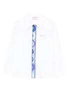 Camicia per bambina Emilio Pucci Junior bianco con stampa grafica - Rubino Kids