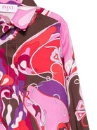 Camicia per bambina Emilio Pucci Junior rosa con stampa floreale - Rubino Kids