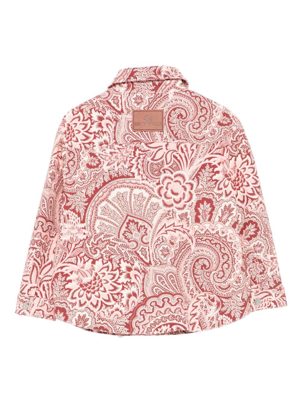Camicia per bambina ETRO KIDS rosa con stampa paisley - Rubino Kids