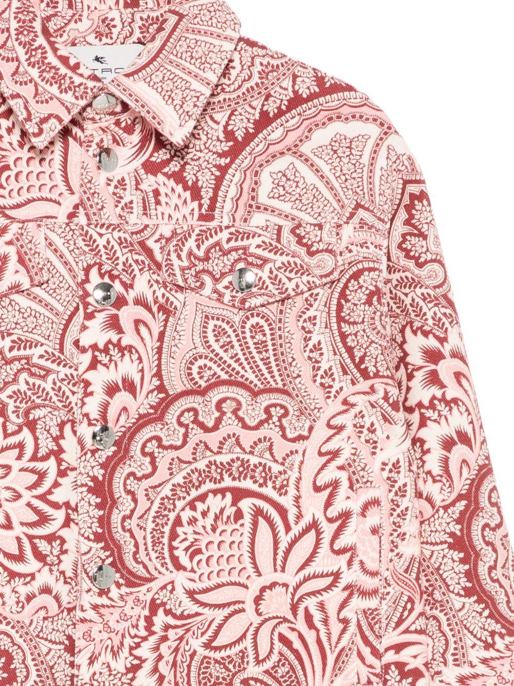 Camicia per bambina ETRO KIDS rosa con stampa paisley - Rubino Kids