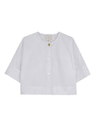 Camicia per bambina Givenchy Kids bianca a maniche corte con bottoni - Rubino Kids