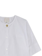 Camicia per bambina Givenchy Kids bianca a maniche corte con bottoni - Rubino Kids