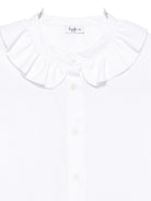 Camicia per bambina Il Gufo bianca con colletto con ruches - Rubino Kids