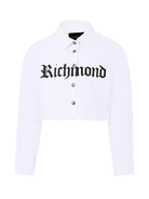 Camicia per bambina John Richmond Junior bianco con stampa - Rubino Kids