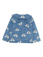 Camicia per bambina Konges Sløjd in denim con stampa arcobaleno - Rubino Kids
