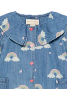 Camicia per bambina Konges Sløjd in denim con stampa arcobaleno - Rubino Kids
