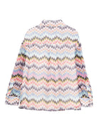 Camicia per bambina Missoni Kids multicolore con stampa a zigzag - Rubino Kids