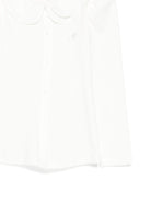 Camicia per bambina Monnalisa bianca con colletto arricciato - Rubino Kids