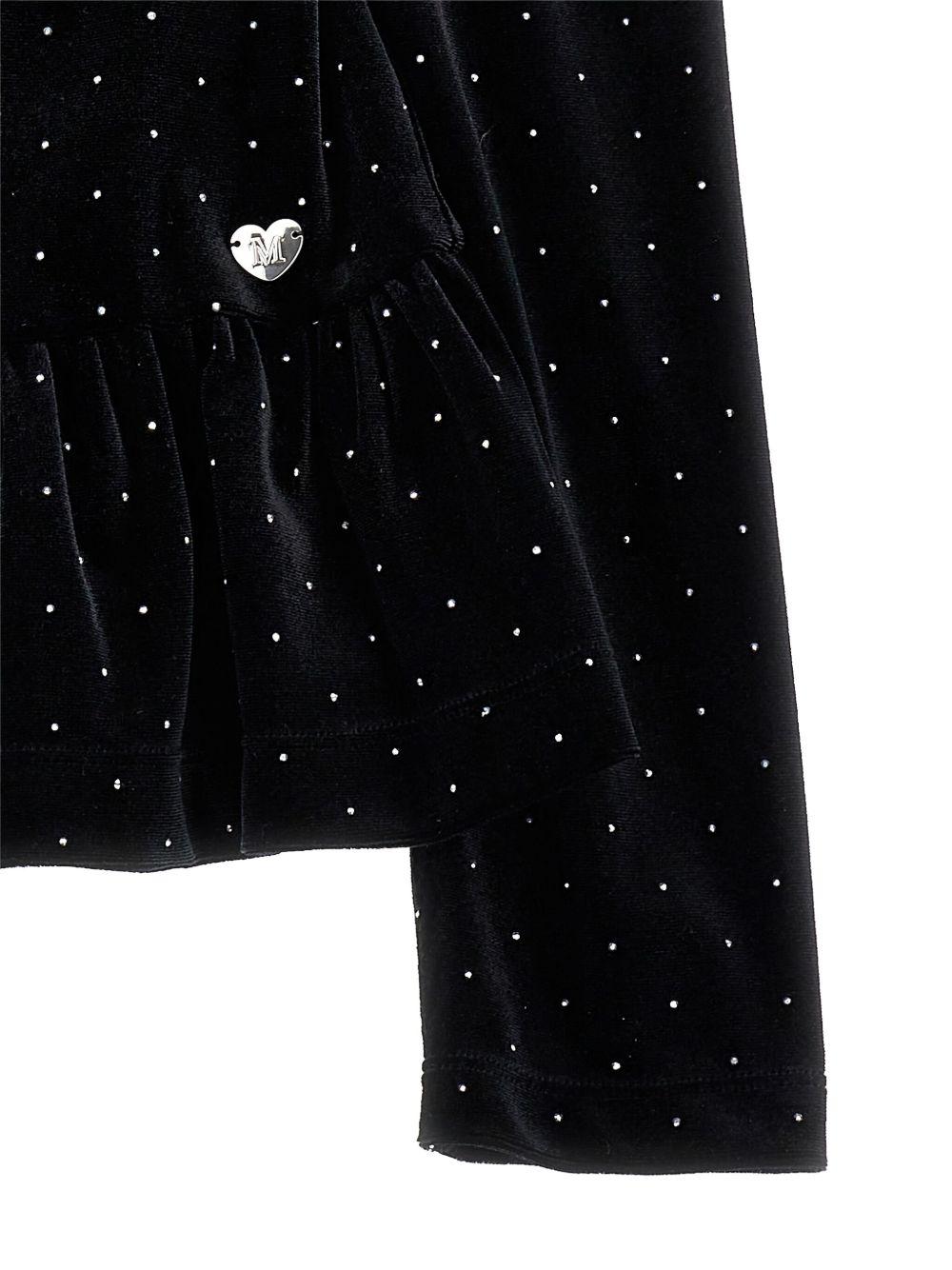 Camicia per bambina Monnalisa nero a pois - Rubino Kids