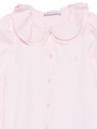 Camicia per bambina Monnalisa rosa con colletto arricciato - Rubino Kids