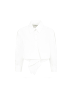 Camicia per bambina MSGM Kids bianco con ruches - Rubino Kids