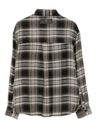 Camicia per bambina MSGM Kids nero con motivo a quadri con decorazione - Rubino Kids