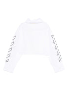 Camicia per bambina Off - White Kids bianco modello crop - Rubino Kids