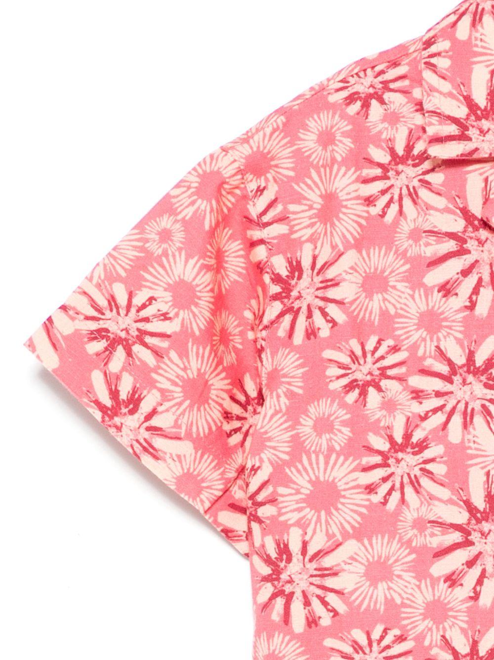 Camicia per bambina Scotch & Soda Kids rosa con stampa floreale - Rubino Kids