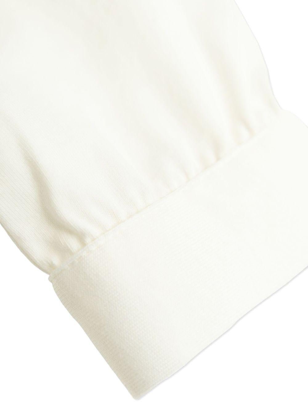 Camicia per bambina Versace Kids bianco con colletto alla Peter Pan - Rubino Kids