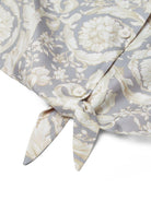 Camicia per bambina Versace Kids grigio in stile Barocco con nodo - Rubino Kids