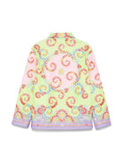 Camicia per bambina Versace Kids multicolore con testa di Medusa - Rubino Kids