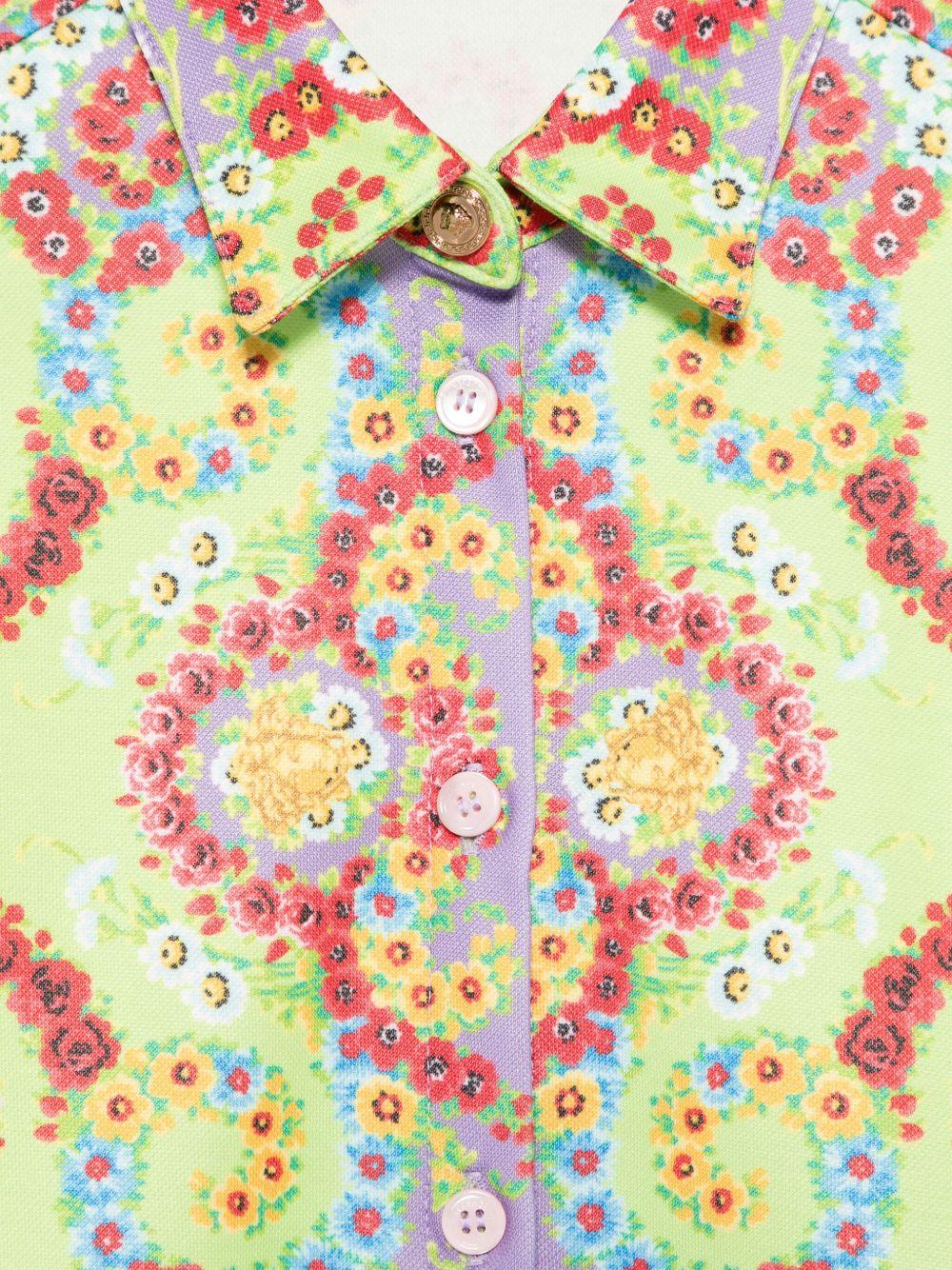 Camicia per bambina Versace Kids multicolore con testa di Medusa - Rubino Kids