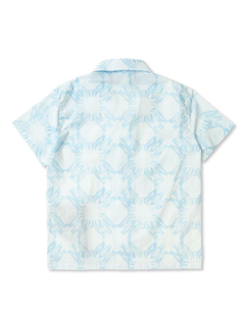 Camicia per bambino AMIRI KIDS azzurro a maniche corte - Rubino Kids