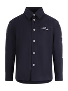 Camicia per bambino Amiri Kids nera con applicazione ossa - Rubino Kids
