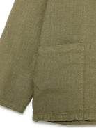 Camicia per bambino Aspesi Kids verde in lino con tasca laterale applicata - Rubino Kids