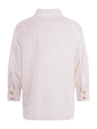 Camicia per bambino Balmain Kids bianca con stampa monogramma all - over - Rubino Kids