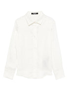 Camicia per bambino Balmain Kids bianco con stampa geometrica - Rubino Kids