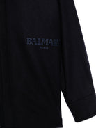 Camicia per bambino Balmain Kids blu con logo ricamato - Rubino Kids