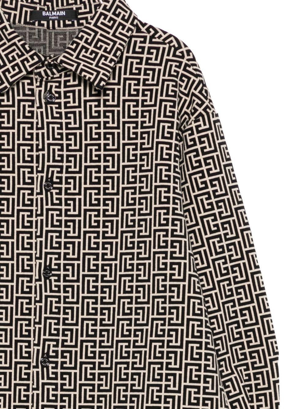 Camicia per bambino Balmain Kids con stampa geometrica - Rubino Kids