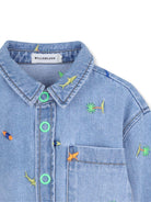 Camicia per bambino Billieblush denim con decorazione in ricamo - Rubino Kids