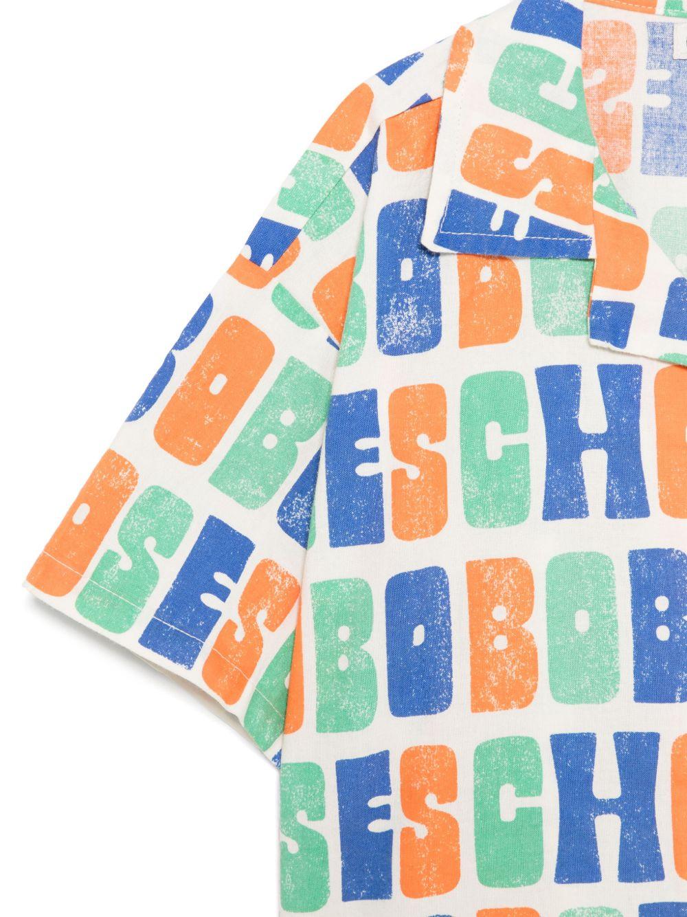 Camicia per bambino Bobo Choses bianco con logo all - over - Rubino Kids