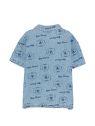 Camicia per bambino Bobo Choses denim con stampa grafica Pickle The Dog - Rubino Kids