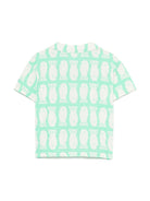 Camicia per bambino Bobo Choses Lucky Fish verde con stampa grafica - Rubino Kids