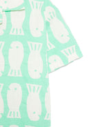 Camicia per bambino Bobo Choses Lucky Fish verde con stampa grafica - Rubino Kids