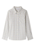 Camicia per bambino Bonpoint bianco con motivo a quadri - Rubino Kids
