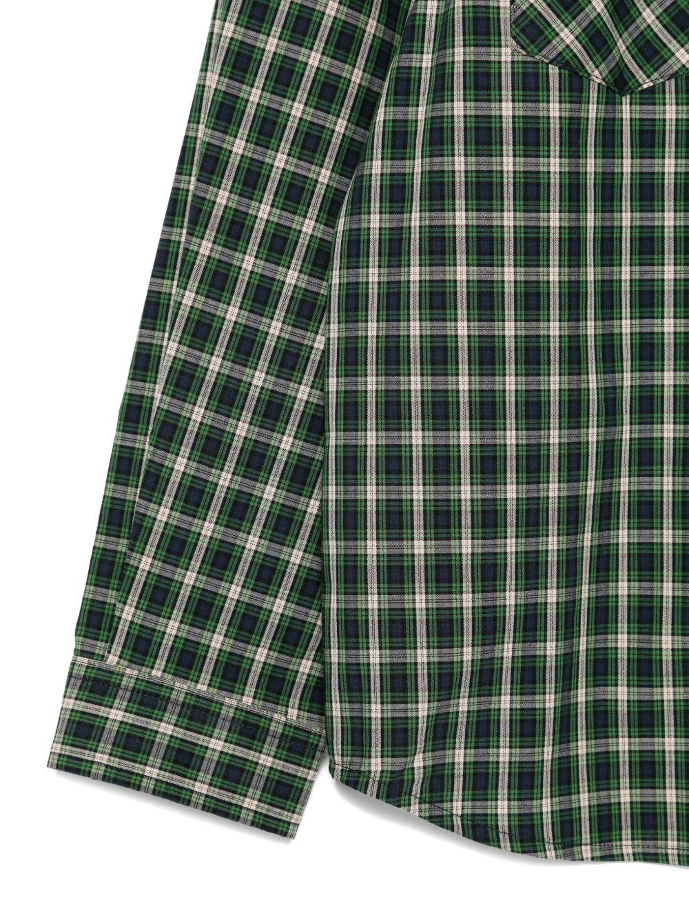 Camicia per bambino Bonpoint verde con motivo a quadri - Rubino Kids