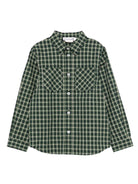 Camicia per bambino Bonpoint verde con motivo a quadri - Rubino Kids