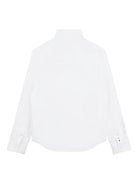 Camicia per bambino Boss Kids Bianca a maniche lunghe con logo - Rubino Kids