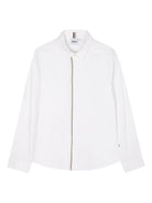 Camicia per bambino BOSS Kids bianca con chiusura con zip - Rubino Kids