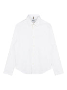 Camicia per bambino Boss Kids bianca con logo ricamato - Rubino Kids