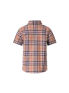 Camicia per bambino Burberry Kids beige con caratteristico motivo Vintage Check all - over - Rubino Kids