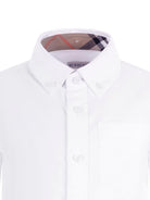 Camicia per bambino Burberry Kids bianca con colletto classico - Rubino Kids