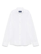 Camicia per bambino Drumohr Kids bianco con colletto rialzato - Rubino Kids