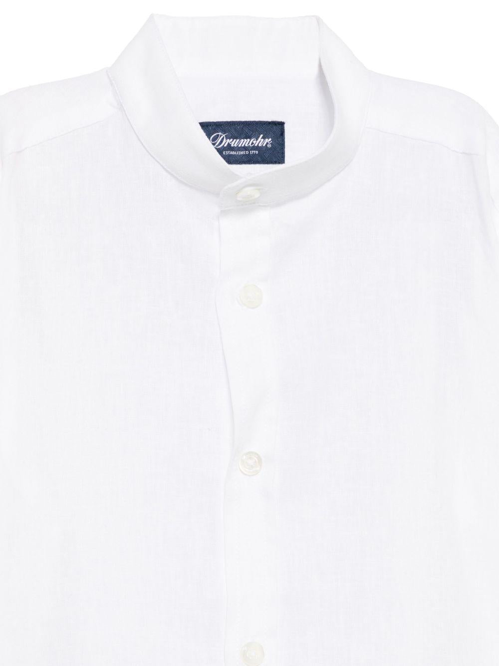 Camicia per bambino Drumohr Kids bianco con colletto rialzato - Rubino Kids